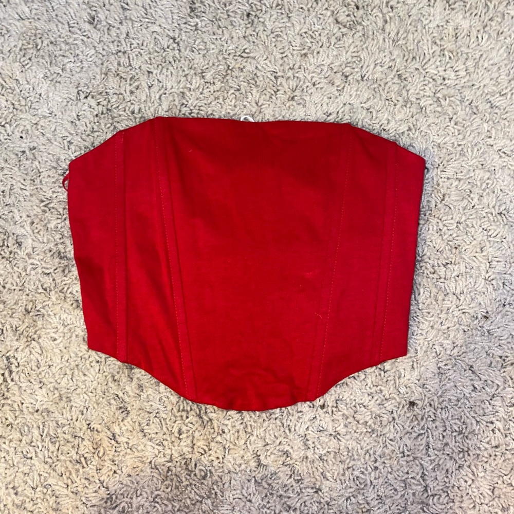 Red Zara corset